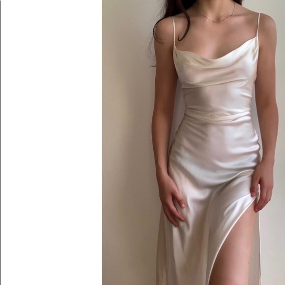 Vintage 100% Silk Y2K 90’s Slip Dress Medium Silk Dress - Picture 2 of 8